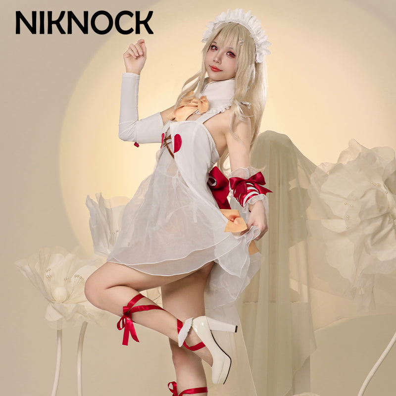 【现货】Niknock/ Fate fgo伊莉雅cos 可爱巧克力天使cosplay服装套装