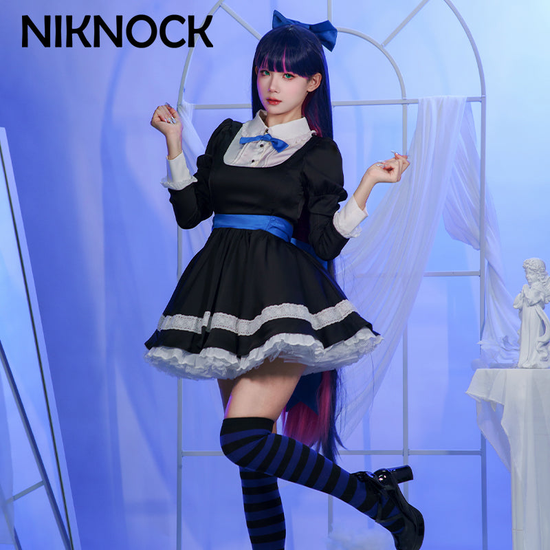 【In Stock】Niknock Panty &amp; Stocking with Garterbelt Cosplay Costume / black dress