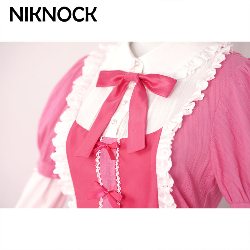 【Partially In Stock】Niknock Panty &amp; Stocking with Garterbelt Cosplay Costume / Stockingg Pink Date Dress