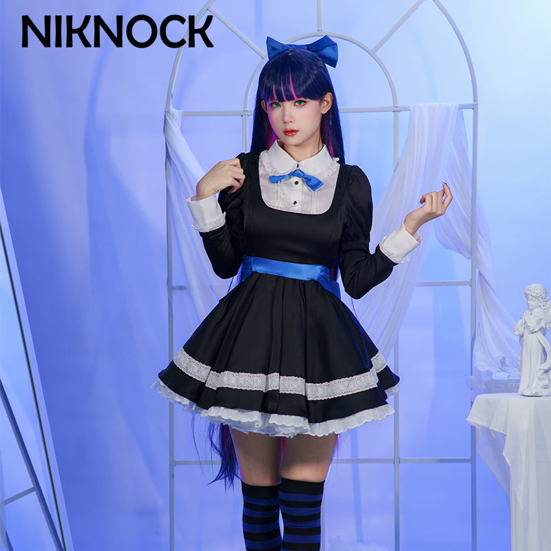 【In Stock】Niknock Panty &amp; Stocking with Garterbelt Cosplay Costume / black dress