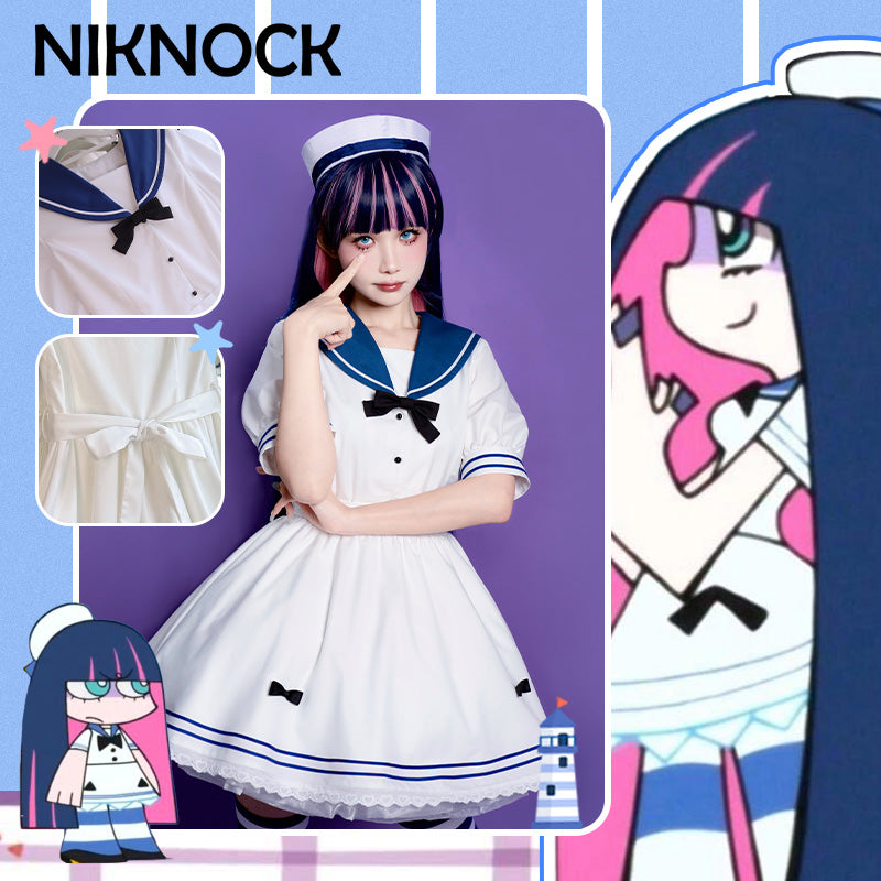 【In Stock】Niknock： Panty & Stocking with Garterbelt Stocking Navy Dress Cosplay